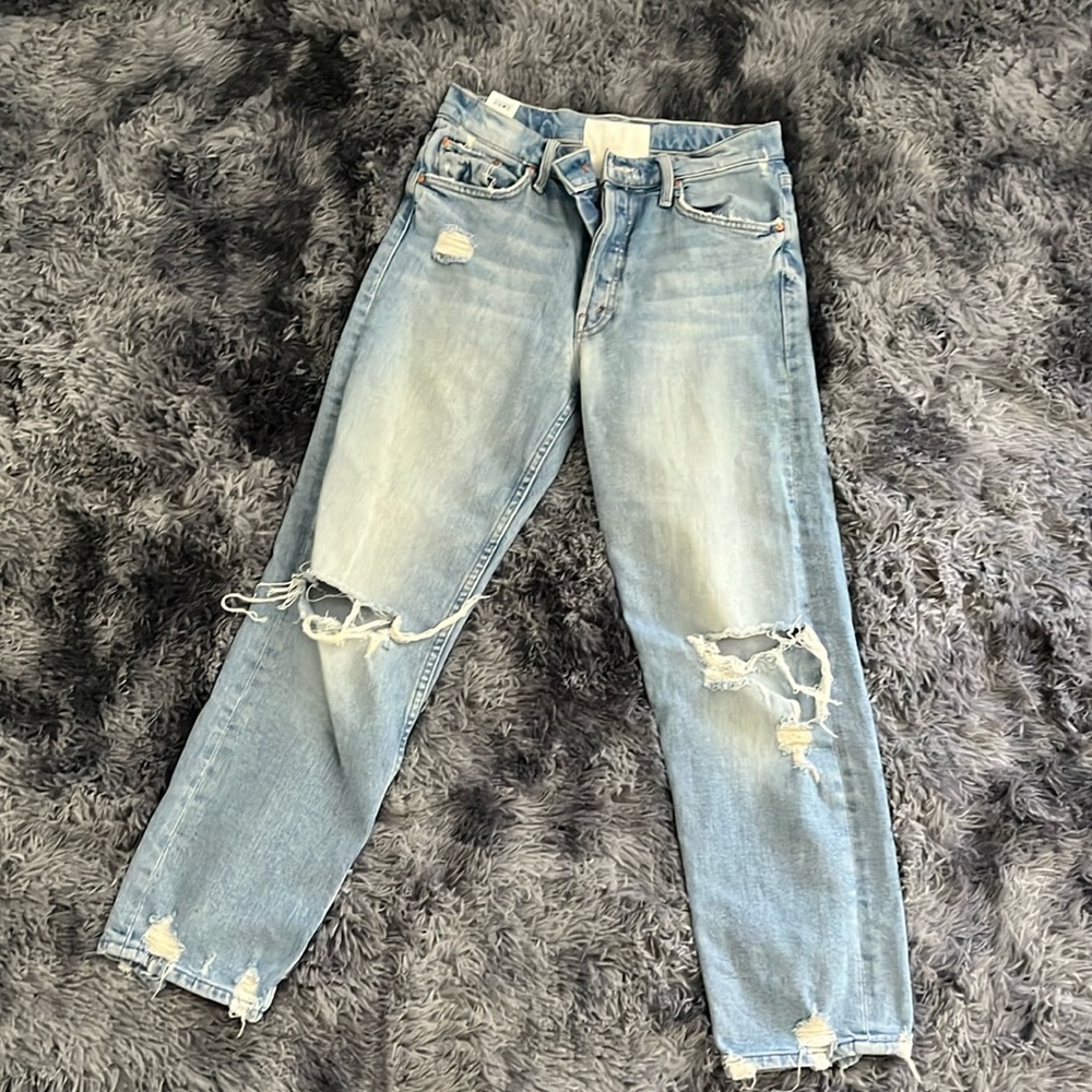 MOTHER The Tomcat Distressed Denim